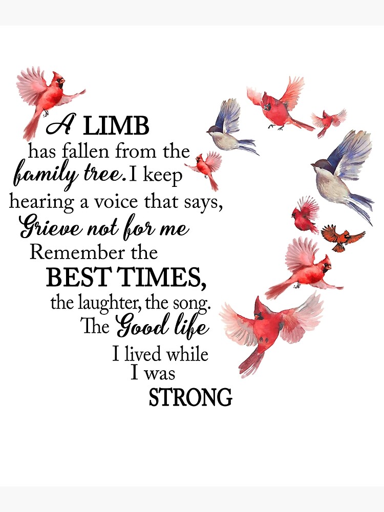 quot Cardinal A Limb Has Fallen From - Flat,750x,075,f Pad,750x1000,f8f8f8 