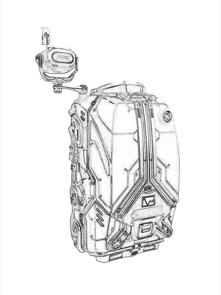 "No Man's Sky Backpack" Sticker by MartyMerrick Redbubble