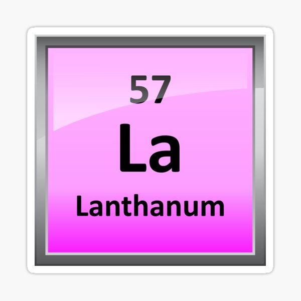 Lanthanum Periodic Table Element Symbol Sticker