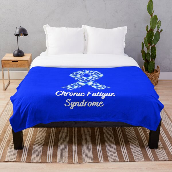 Item preview, Chronic Fatigue Syndrome Blue and White Butterfly Ribbon on Dark Blue designed and sold by Chantelle  Spies.