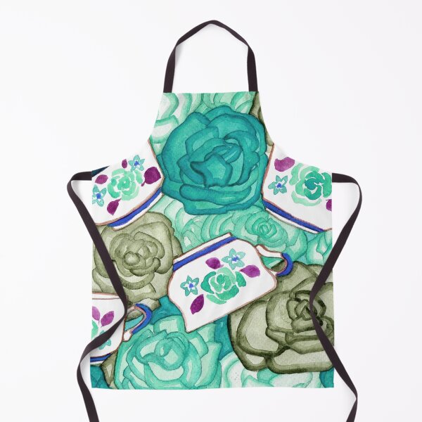 Item preview, Tea Cups and Roses Teal Palette designed and sold by Niina Niskanen.