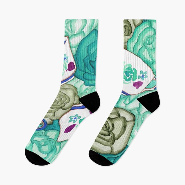 Item preview, Tea Cups and Roses Teal Palette designed and sold by Niina  Niskanen.