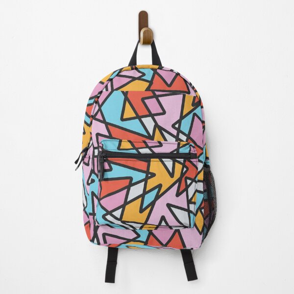 Item preview, Triangles Pattern Abstract Asymmetrical Yellow Red Blue Purple Green Black T-Shirt designed and sold by AMGraphicStudio.
