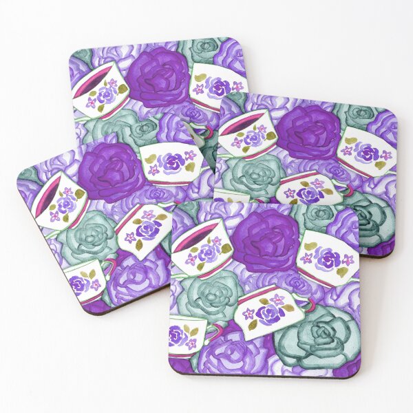 Item preview, Tea Cups and Roses Lilac and Purple Palette designed and sold by Niina  Niskanen.