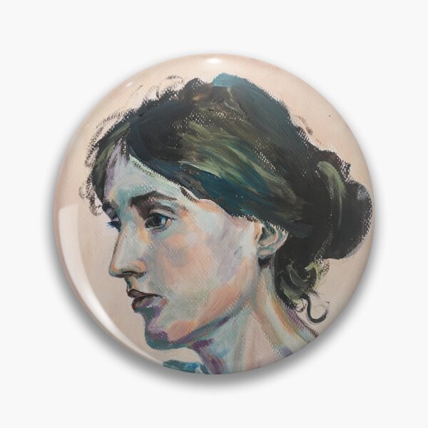 Item preview, Virginia Woolf Original Portrait Art designed and sold by PluckRoseArt.
