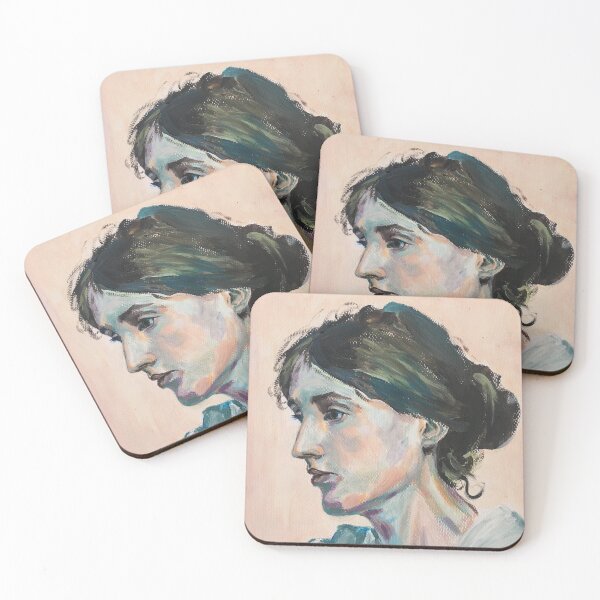 Item preview, Virginia Woolf Original Portrait Art designed and sold by PluckRoseArt.