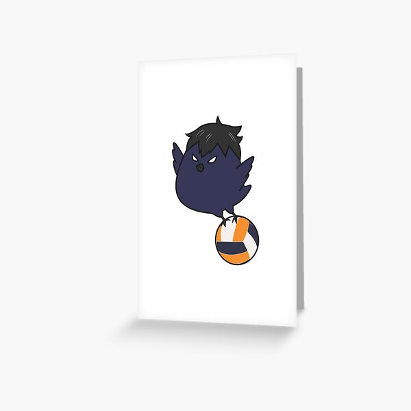 Kageyama Tobio Crow With Volleyball Greeting Card For Sale By Chibicheems Redbubble 3231