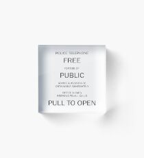 Police box notice Acrylic Block