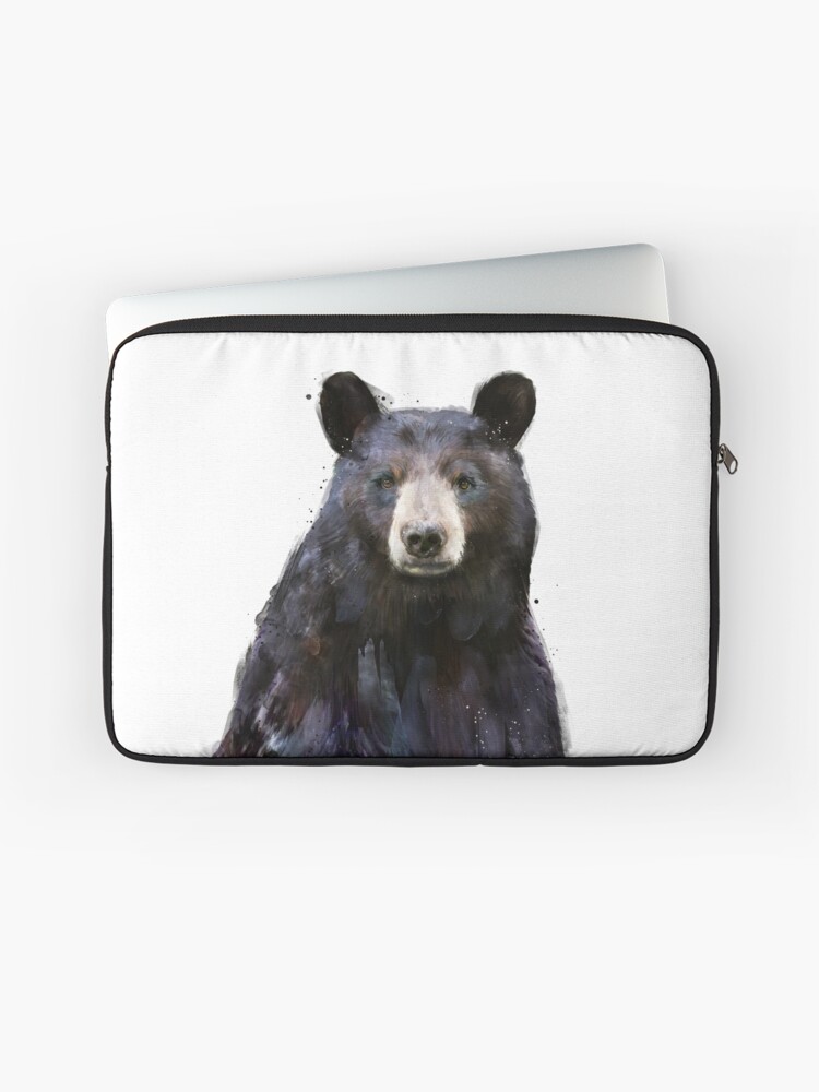 Thumbnail 1 of 2, Laptop Sleeve, Black Bear designed and sold by Amy Hamilton.