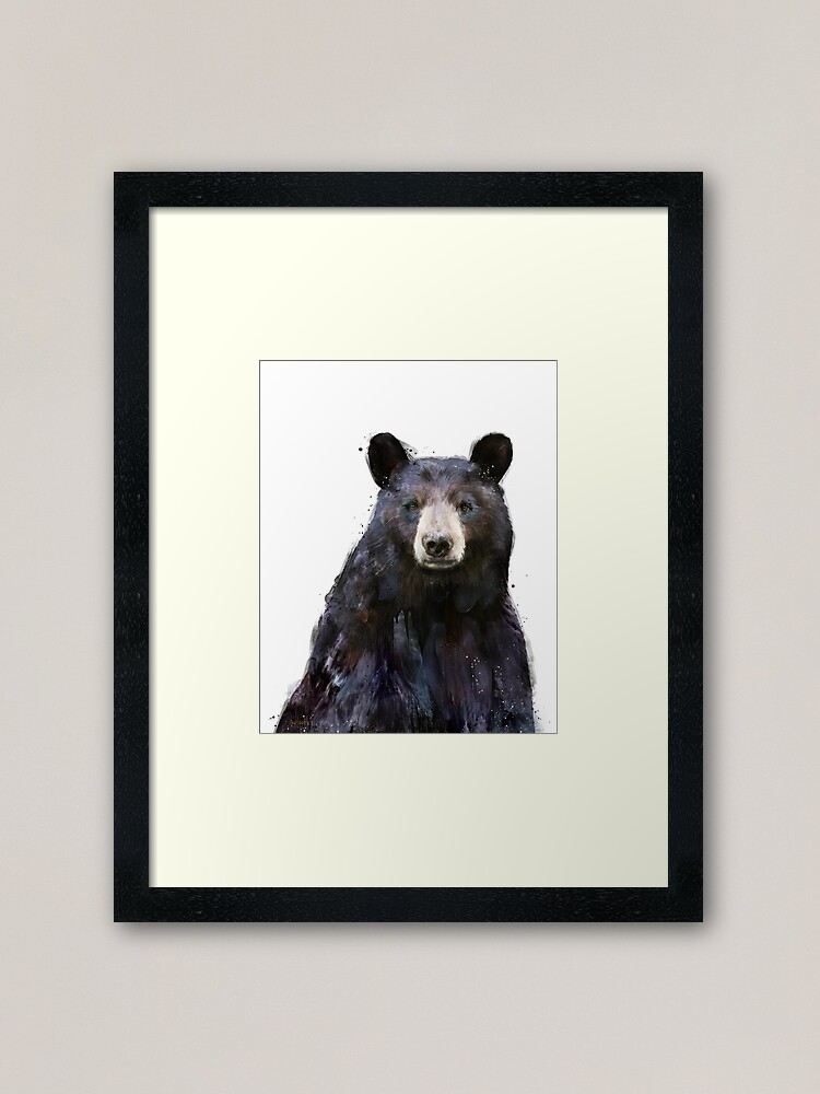 Black Bear Framed Art Print By Amyhamilton Redbubble