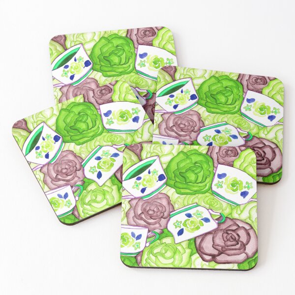 Item preview, Tea Cups and Roses Green Palette designed and sold by Niina  Niskanen.