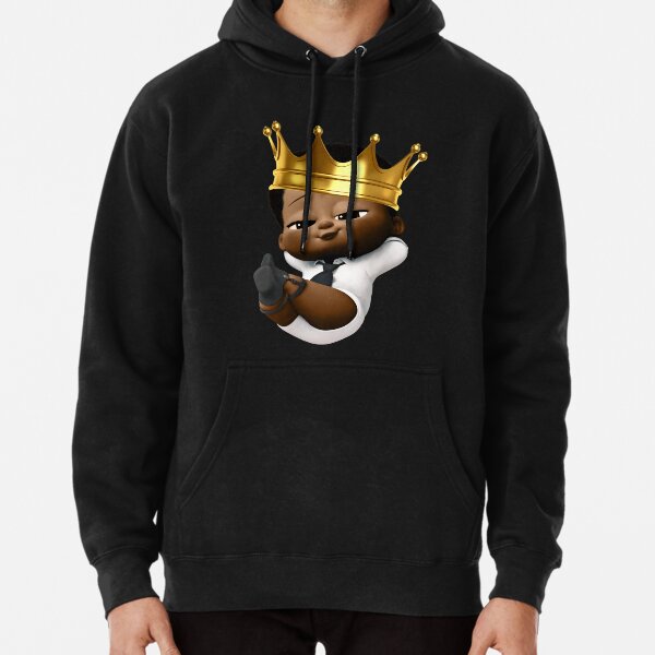 King Crown Teddy Bear Pullover Hoodie