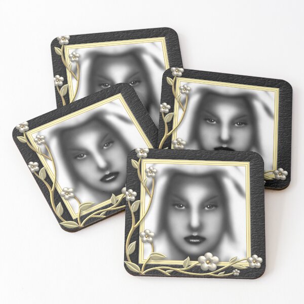 Item preview, Those Eyes Enhanced With Classic Flower Frame Digital Art Portrait designed and sold by Xzendor7 Digital Art Creations.