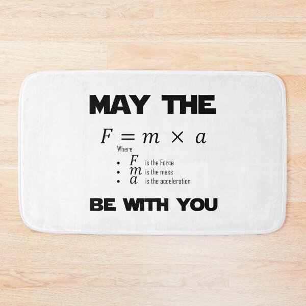Item preview, May The FORCE Be with YOU - Physics equation designed and sold by UrbanDesignArt.