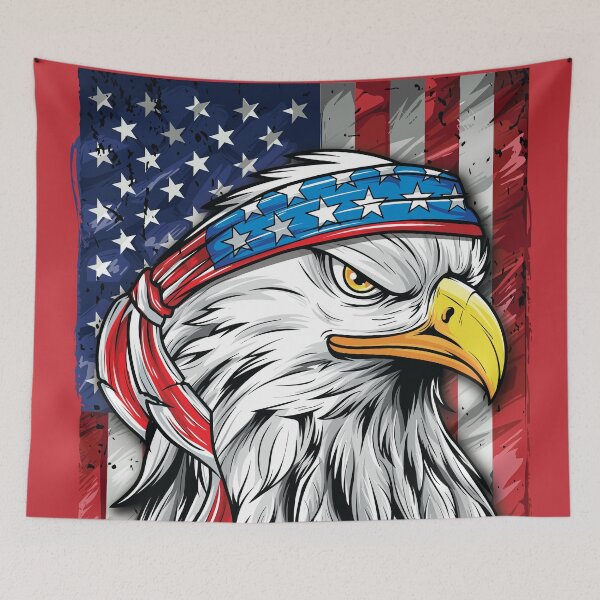 Item preview, USA Flag Merica Patriotic Bald Eagle 4th of July designed and sold by mejeoshop.
