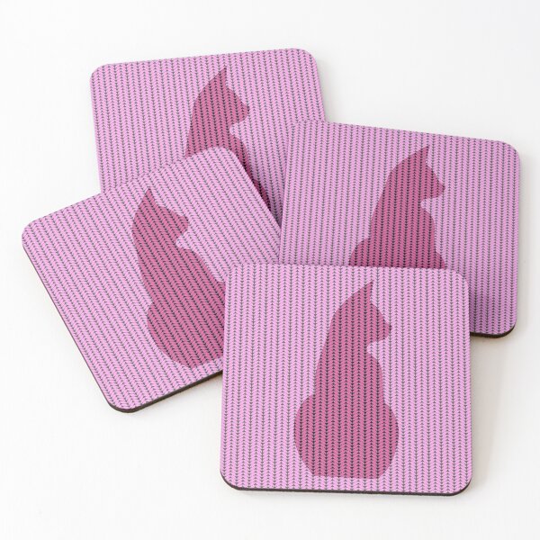 Item preview, knitting pink cat pattern designed and sold by FunnyChameleon.
