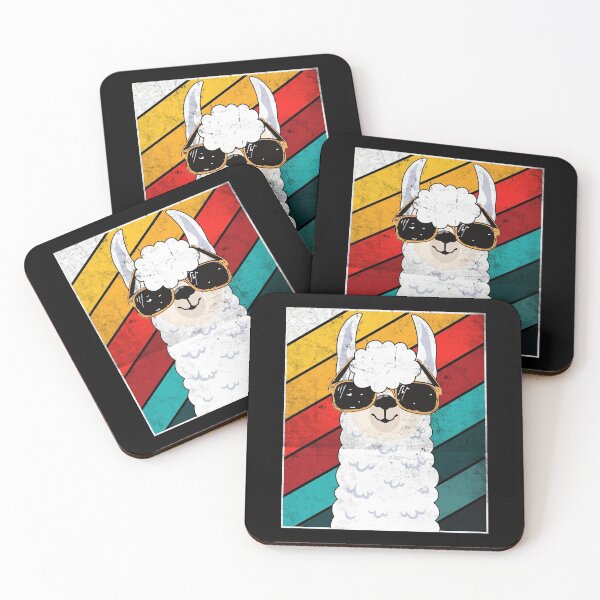 Item preview, Alpaca retro gift Cool llama with sunglasses VIntage designed and sold by Lenny Stahl.