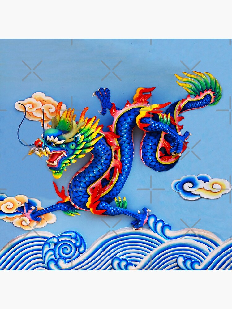 Colorful Chinese Dragon Poster By Jazminanett Redbubble