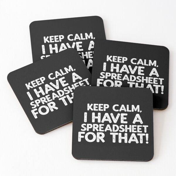 Spreadsheet Coasters for Sale Redbubble