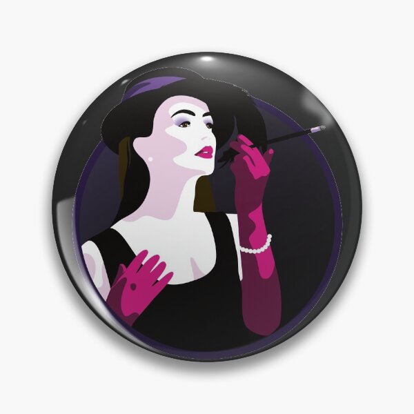 Aperçu de l'œuvre Filles burlesques | Rosalina - Rose et violet (fond sombre) créée et vendue par ladyfacecreates.