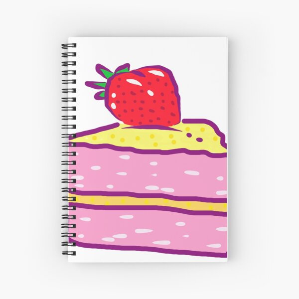 Strawberry cake Spiral Notebook