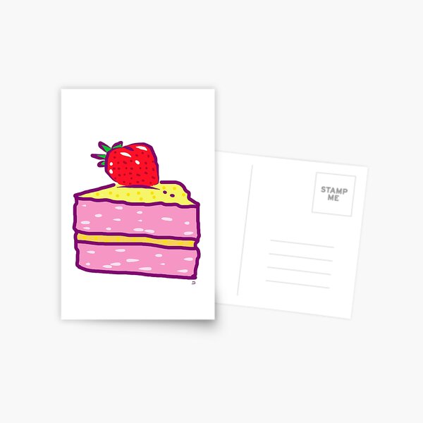 Strawberry cake Postcard