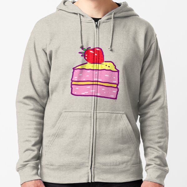 Strawberry cake Zipped Hoodie