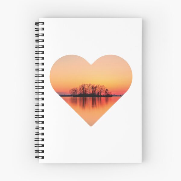 Item preview, Photography of lake at sunset in a heart shape. designed and sold by NoCoastShop.
