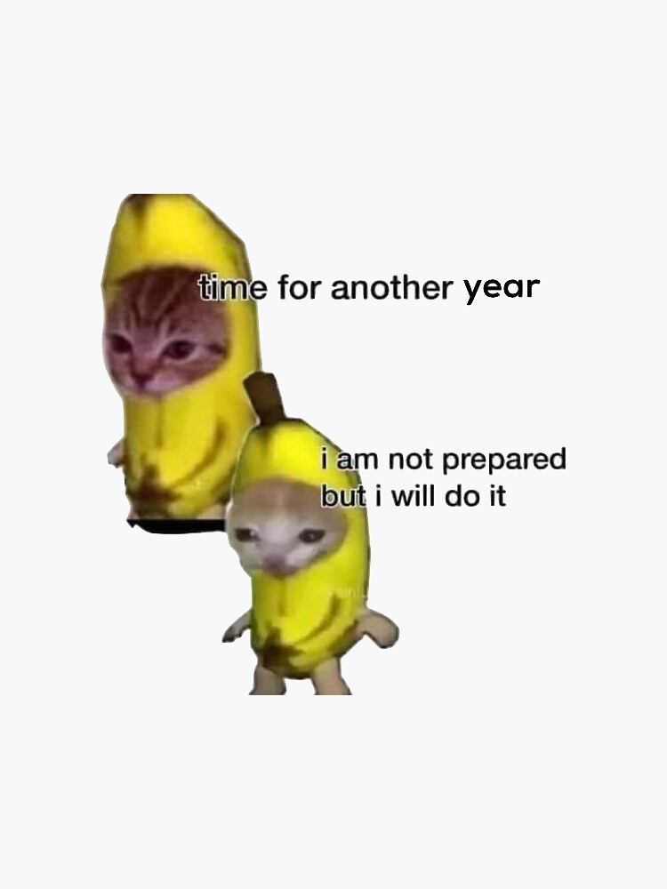 "Banana Cats" Sticker for Sale by LeleRodriguezz Redbubble