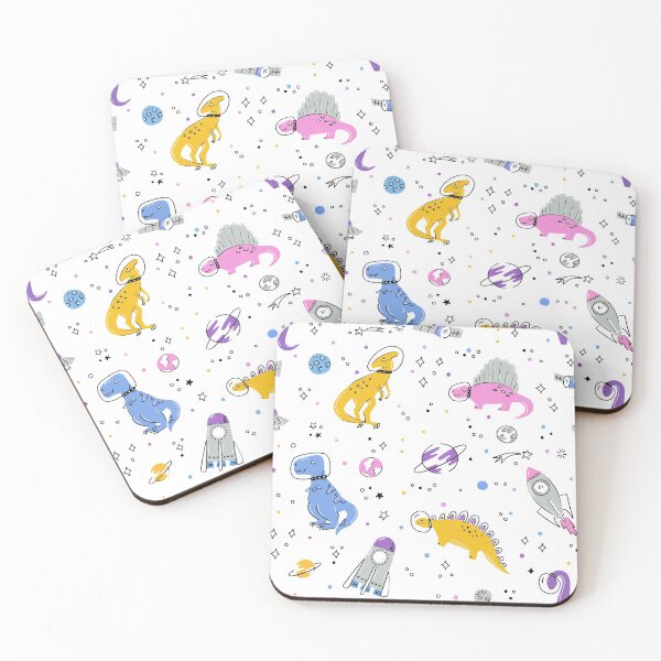Item preview, Space Dinosaurs Doodle - Purple designed and sold by latheandquill.