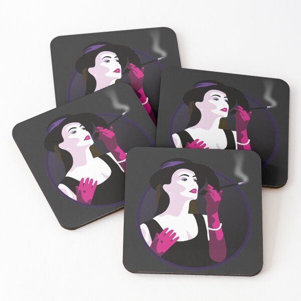 Item preview, Burlesque Girls | Rosalina - Pink & Purple (Dark Background) designed and sold by ladyfacecreates.