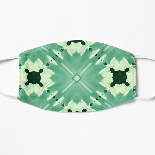 Geometrical pattern green Flat Mask