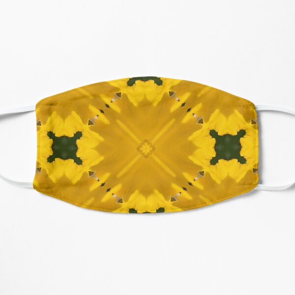 Geometrical pattern yellow Flat Mask