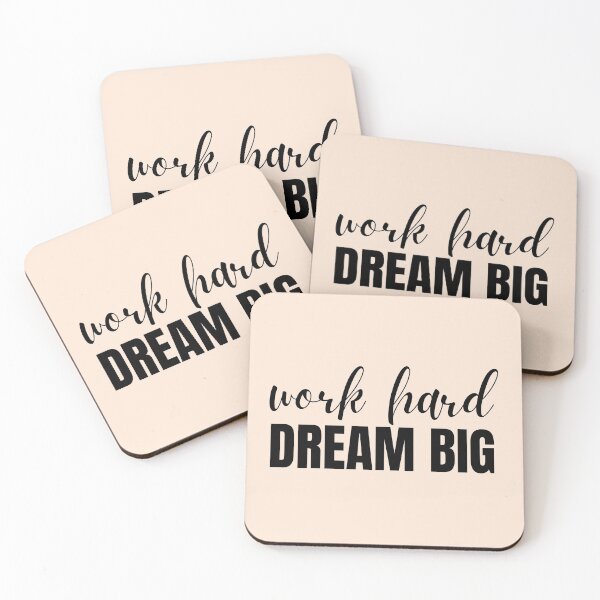 Item preview, Work Hard Dream Big Inspirational Text designed and sold by Trisha Banlasan.