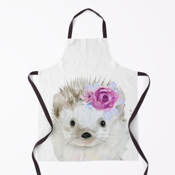Item preview, Hedgehog, Watercolour Animal with Flowers on the head. designed and sold by artbyasolo.