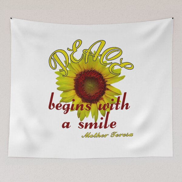 Item preview, Peace begins with a smile mother Teresa quote designed and sold by Brad Chambers.