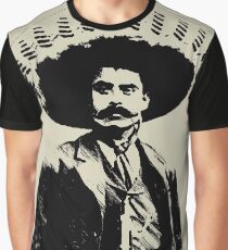 Negro Monocromo Zapata Camiseta Emiliano Gráfica HtIPPwq6x