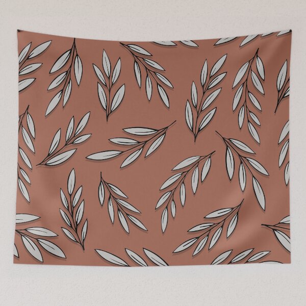 Item preview, leaves on red brick designed and sold by demonique.