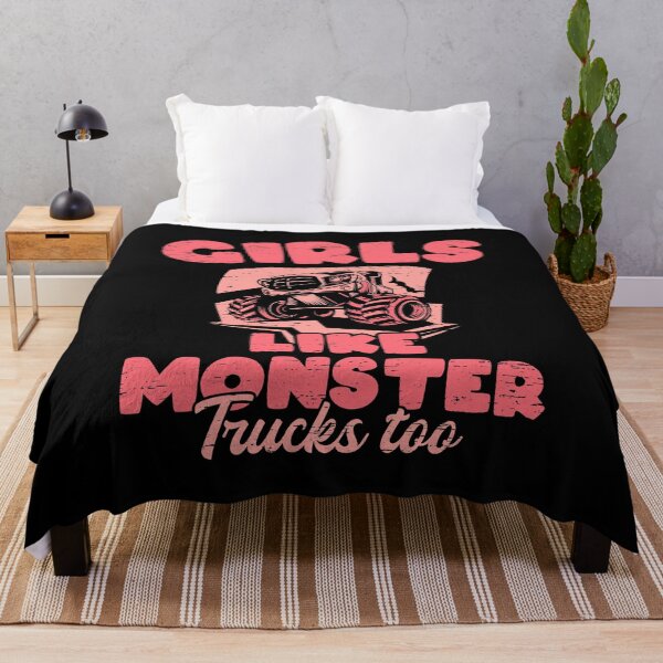 Item preview, Girls Like Monster Trucks Too Drive Rear Wheel Car Women Tee Ride On Travel Driver Race Car Vehicle Garage designed and sold by shirti.
