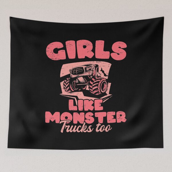 Item preview, Girls Like Monster Trucks Too Drive Rear Wheel Car Women Tee Ride On Travel Driver Race Car Vehicle Garage designed and sold by shirti.