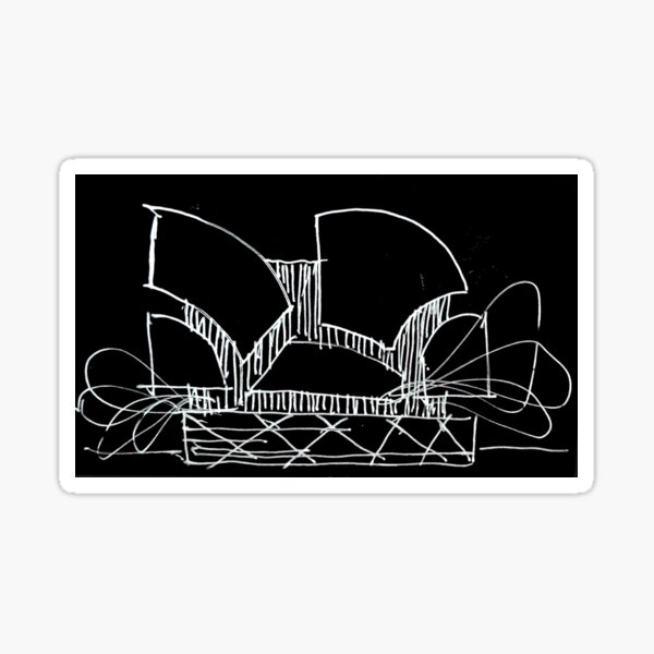 Dana Krystle Sketchbook architecture concepts (6) Sticker