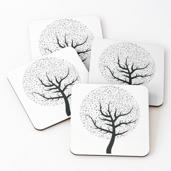 Item preview, Black Music notes tree designed and sold by iTrending.