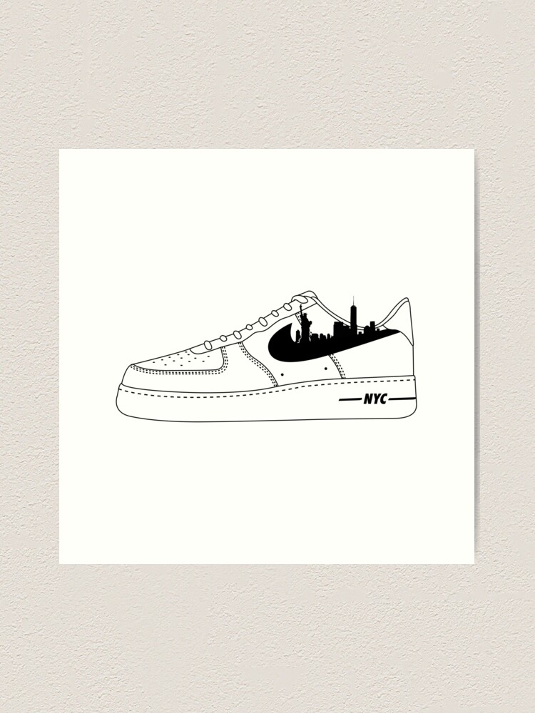 NYC Air Force 1s Art Print