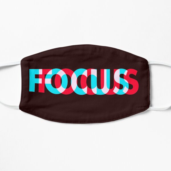 Focus - Optical Illusion Trippy Motivationa Flat Mask