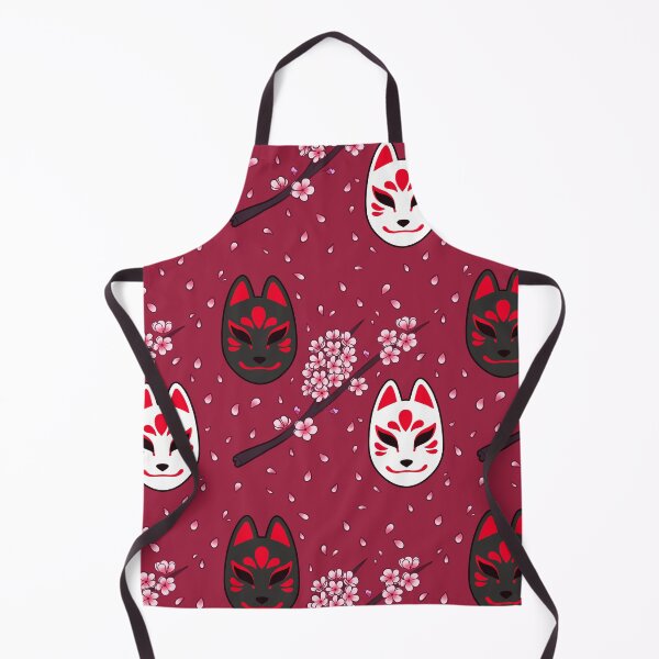Item preview, Kitsune Mask Cherry Blossom Pattern designed and sold by Pastel-Lizards.