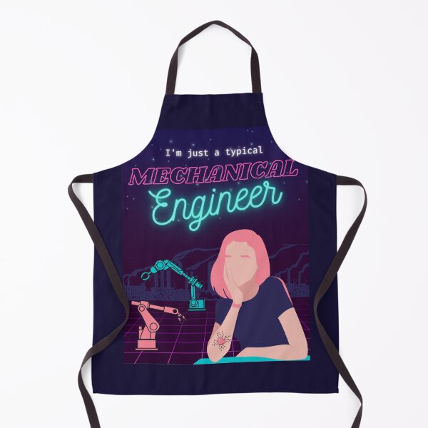 Item preview, Mechanical engineer - Women in Engineering - Cool neon retro Design designed and sold by WildBerryArt.