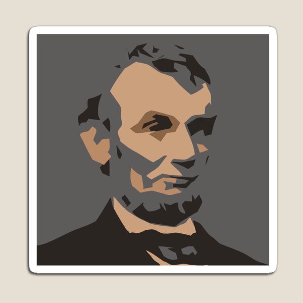 Item preview, Lincoln, minimalistic portrait designed and sold by DreamingLizard.