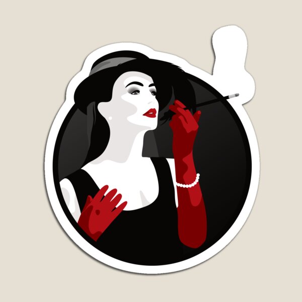 Aperçu de l'œuvre Filles burlesques | Rosalina - Rouge et gris (fond foncé) créée et vendue par ladyfacecreates.