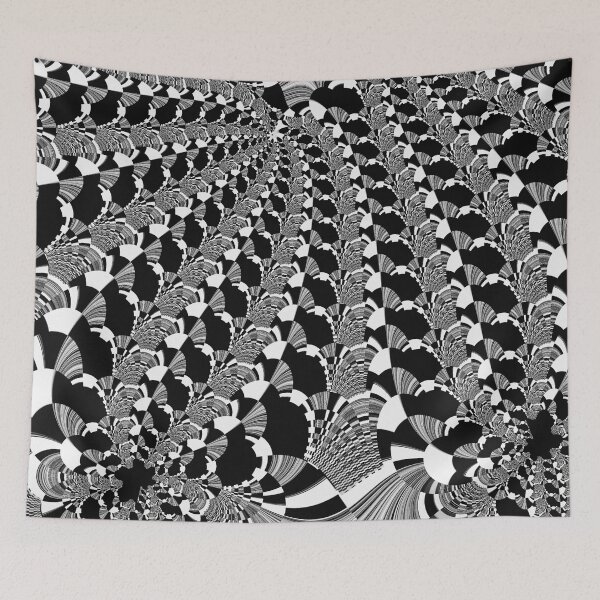 Item preview, Psychedelic Tropical Black and White pattern / print Design: VDX-Atriumea by The Raumier designed and sold by N-W-T-S-I-O.