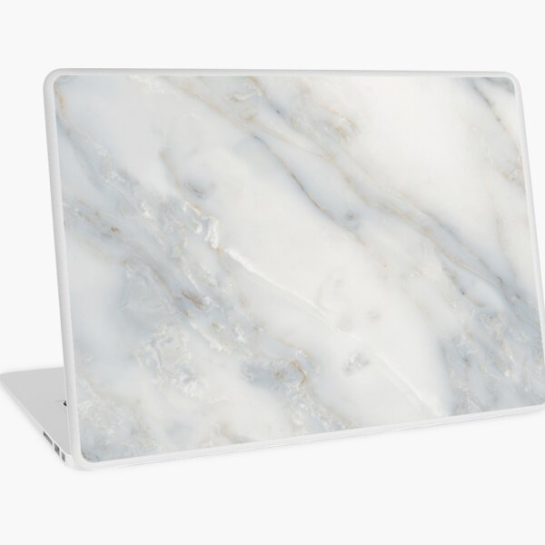 white marble texture Laptop Skin